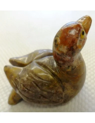 Canard en pierre stéatite