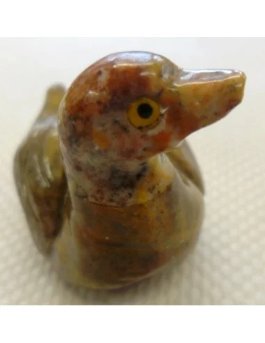Canard en pierre stéatite