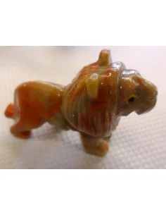 Lion en pierre stéatite
