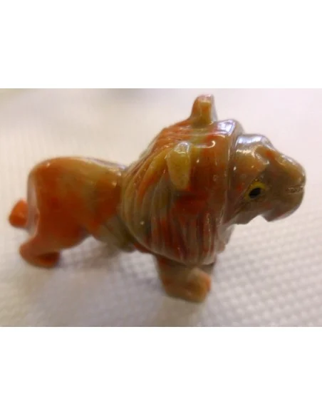 Lion en pierre stéatite