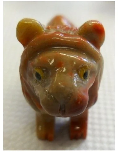 Lion en pierre stéatite