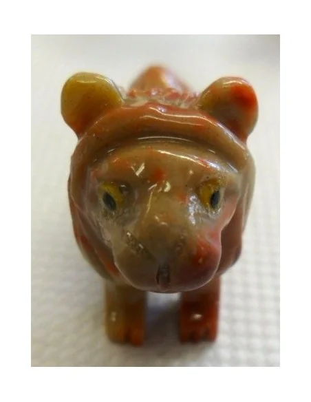 Lion en pierre stéatite