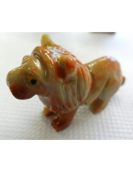 Lion en pierre stéatite