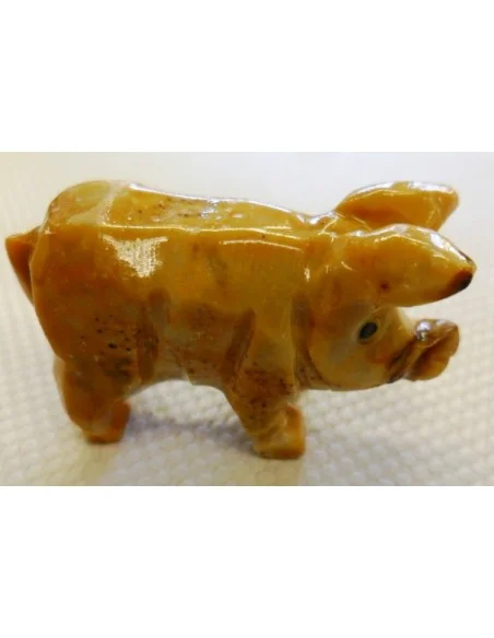 Cochon en pierre stéatite