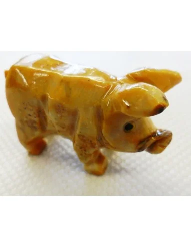 Cochon en pierre stéatite
