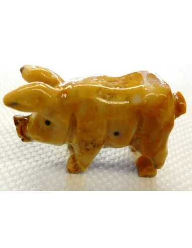 Cochon en pierre stéatite