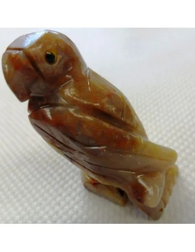 Perroquet en pierre stéatite