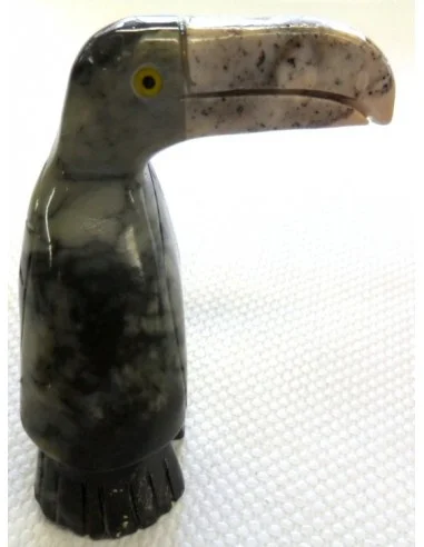 toucan en pierre stéatite
