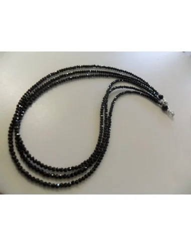 Collier Spinelle noire, trois colliers ensemble