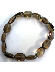 Quartz fumé, ovale  facettes bracelet 2