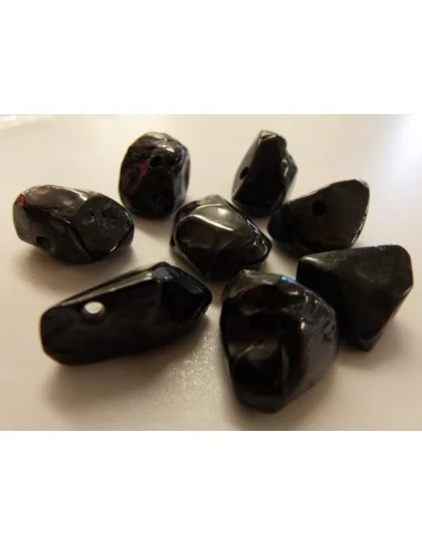 Spinelle noire percé pendentif