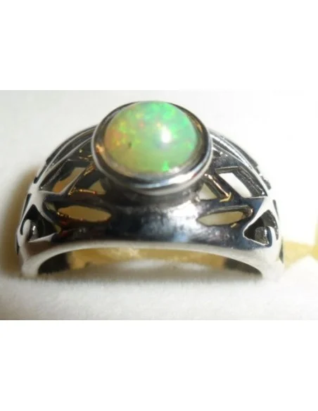 Opale noble Ethiopien bague argent Opale noble Ethiopien bague argent