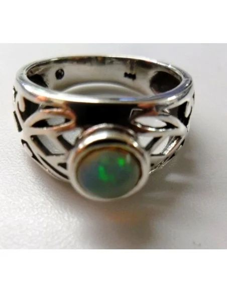 Opale noble Ethiopien bague argent Opale noble Ethiopien bague argent