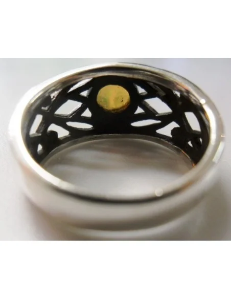 Opale noble Ethiopien bague argent Opale noble Ethiopien bague argent