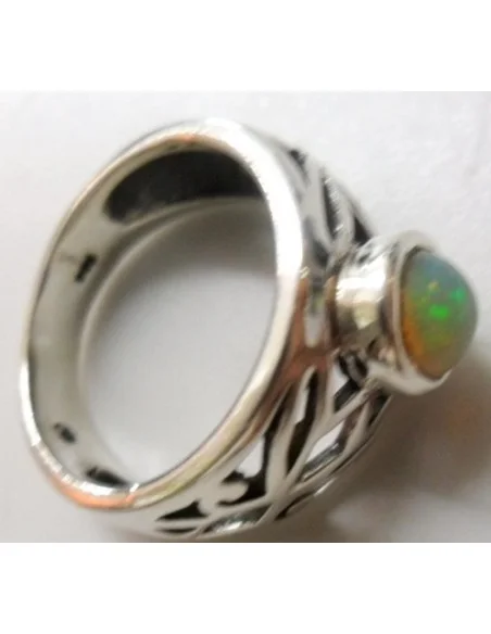 Opale noble Ethiopien bague argent Opale noble Ethiopien bague argent