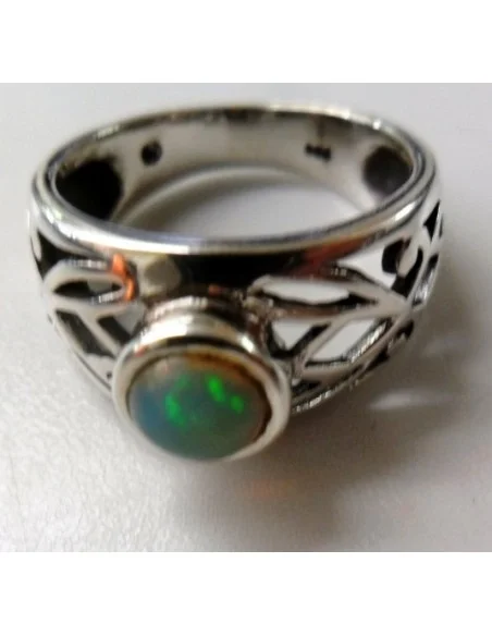 Opale noble Ethiopien bague argent Opale noble Ethiopien bague argent