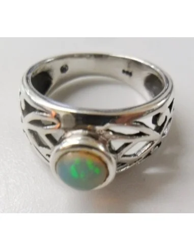 Opale noble Ethiopien bague argent