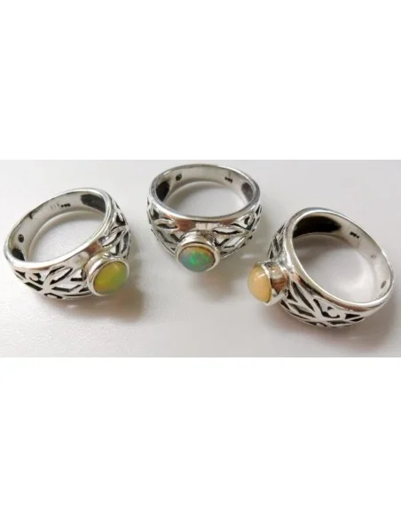 Opale noble Ethiopien bague argent Opale noble Ethiopien bague argent