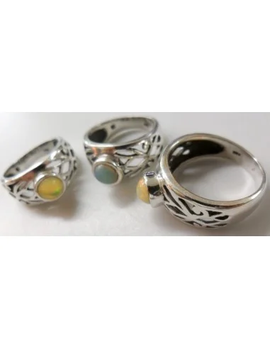 Opale noble Ethiopien bague argent