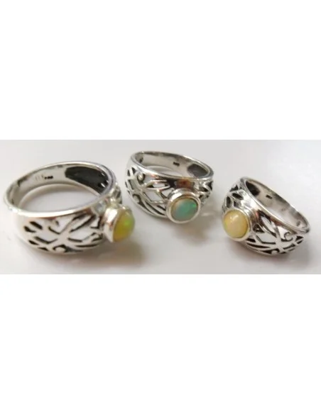 Opale noble Ethiopien bague argent Opale noble Ethiopien bague argent