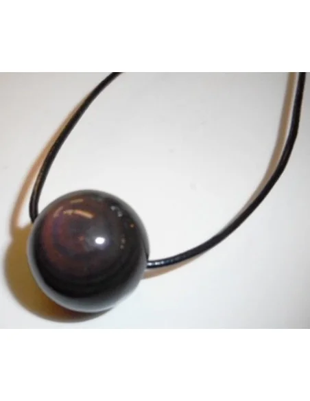 Obsidienne oeil celeste 12mm collier Obsidienne oeil celeste 12mm collier