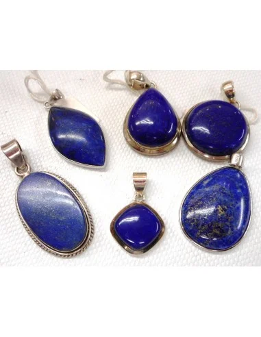 Lapis pendentif argent