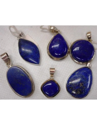 Lapis pendentif argent
