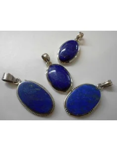 Lapis pendentif argent