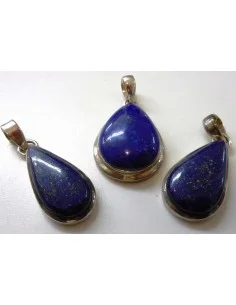 Lapis pendentif argent