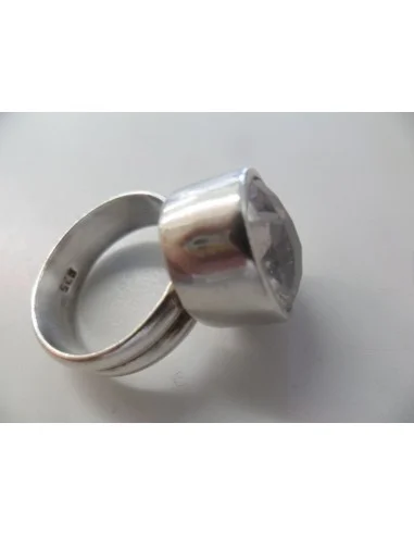 Quartz rose gemme, bague argent