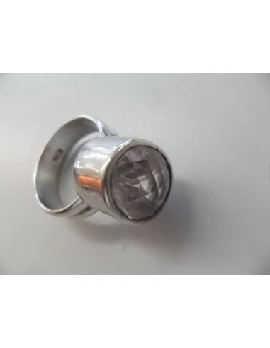 Quartz rose gemme, bague argent