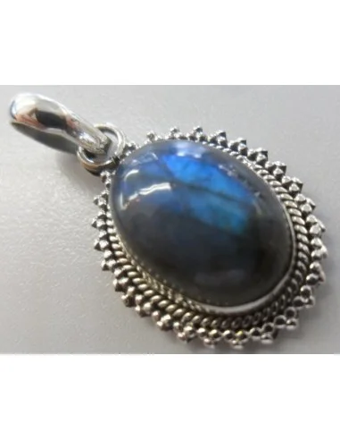 Pendentif labradorite spectrolite ovale