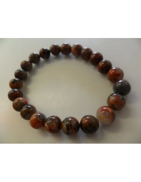 Jaspe leopard, paviot bracelet 8mm