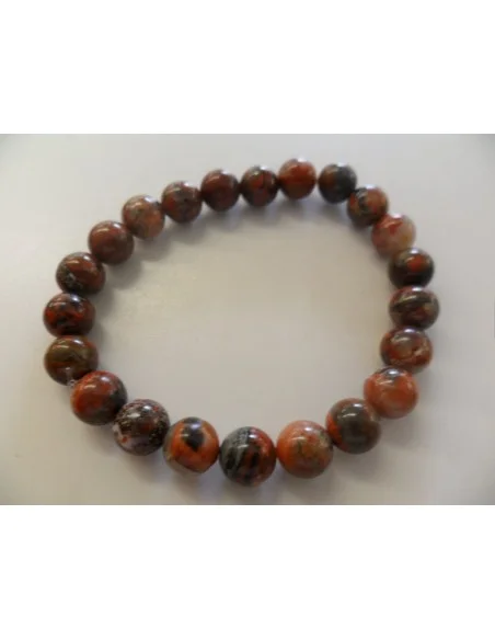 Jaspe leopard, paviot bracelet 8mm