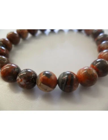 Jaspe leopard, paviot bracelet 8mm