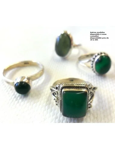 Bague Jade argent