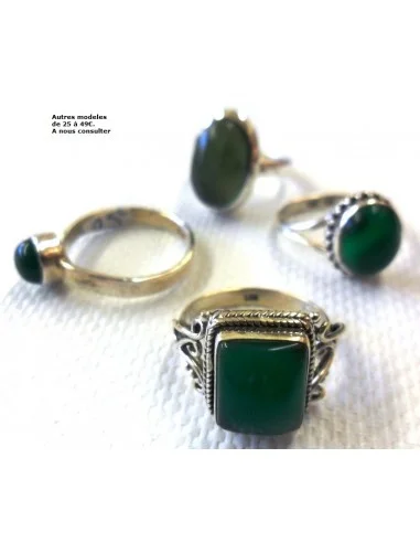 Bague Jade argent