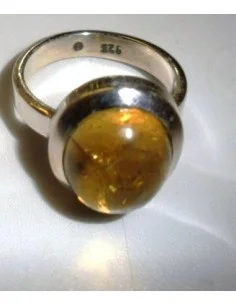 Bague en citrine ovale argent