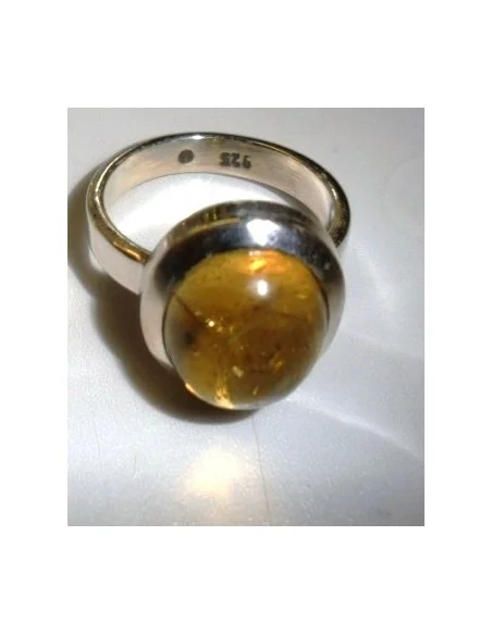 Bague en citrine ovale argent Bague en citrine ovale argent