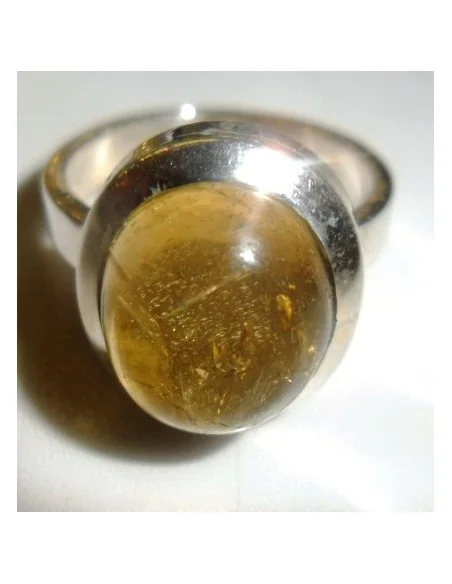 Bague en citrine ovale argent Bague en citrine ovale argent