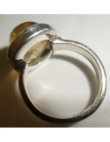 Bague en citrine ovale argent