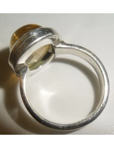 Bague en citrine ovale argent