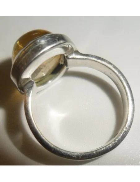 Bague en citrine ovale argent Bague en citrine ovale argent