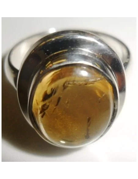 Bague en citrine ovale argent Bague en citrine ovale argent