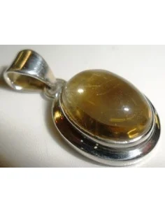 Citrine pendentif ovale argent 2