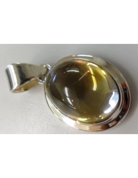 Citrine pendentif ovale argent