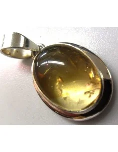 Citrine pendentif argent