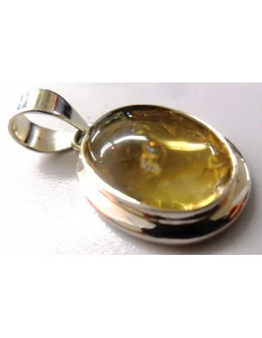 Citrine pendentif argent
