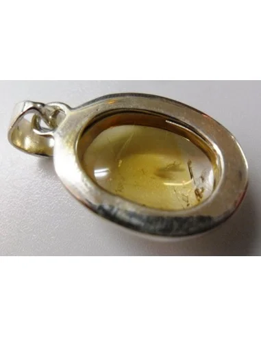 Citrine pendentif argent