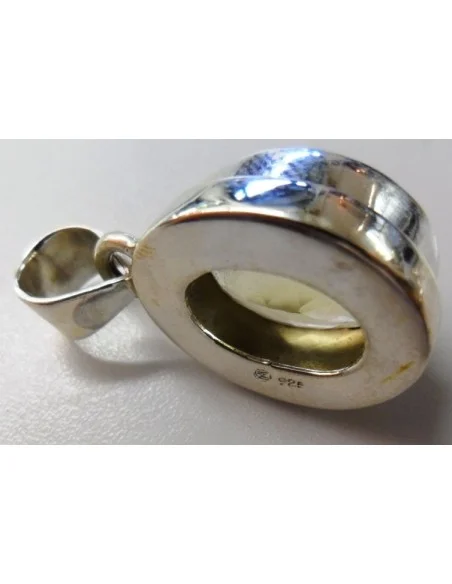 Citrine gemme pendentif argent